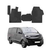OMAC Alfombrillas De Coche para Citroen Jumpy 2016-2025 Negro Goma TPE 2Pza