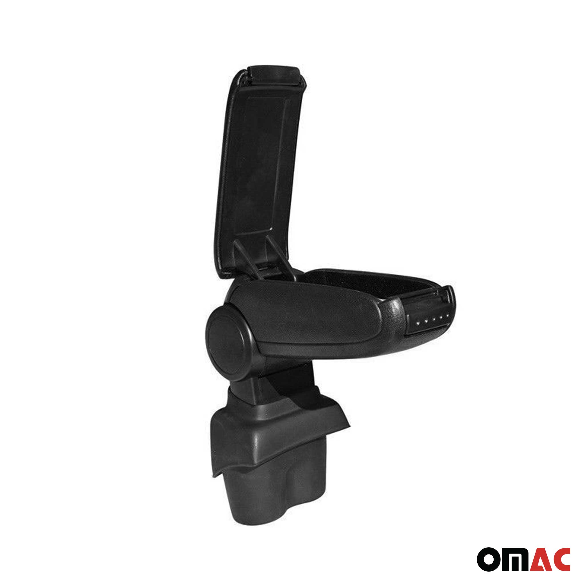 Negro Reposabrazos Consola para VW Caddy 2003-2020 Negro PU Cuero Plástico 1Pza