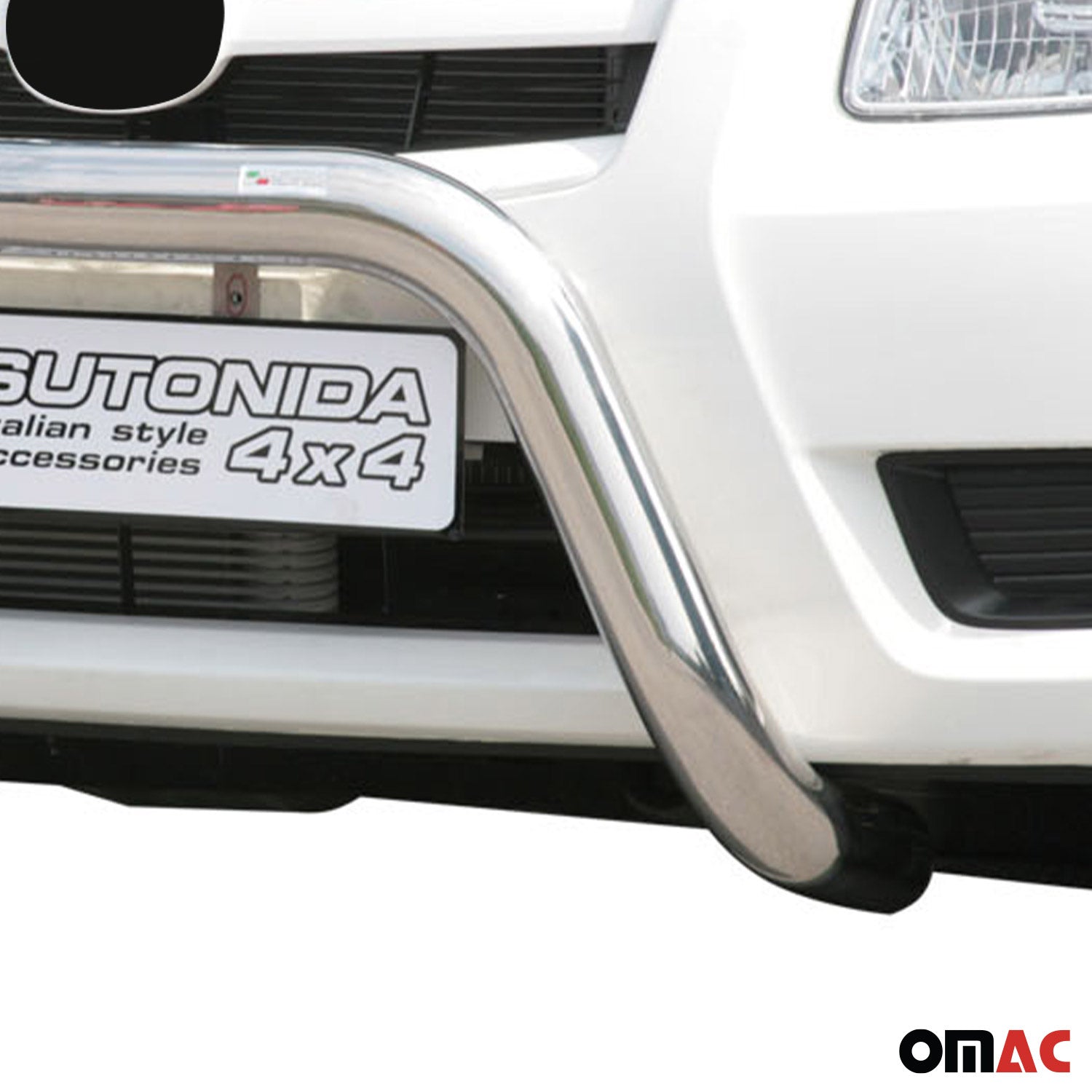 Bull Barra Frontal para Mazda BT-50 2009-2012 Plata Brillante Acero