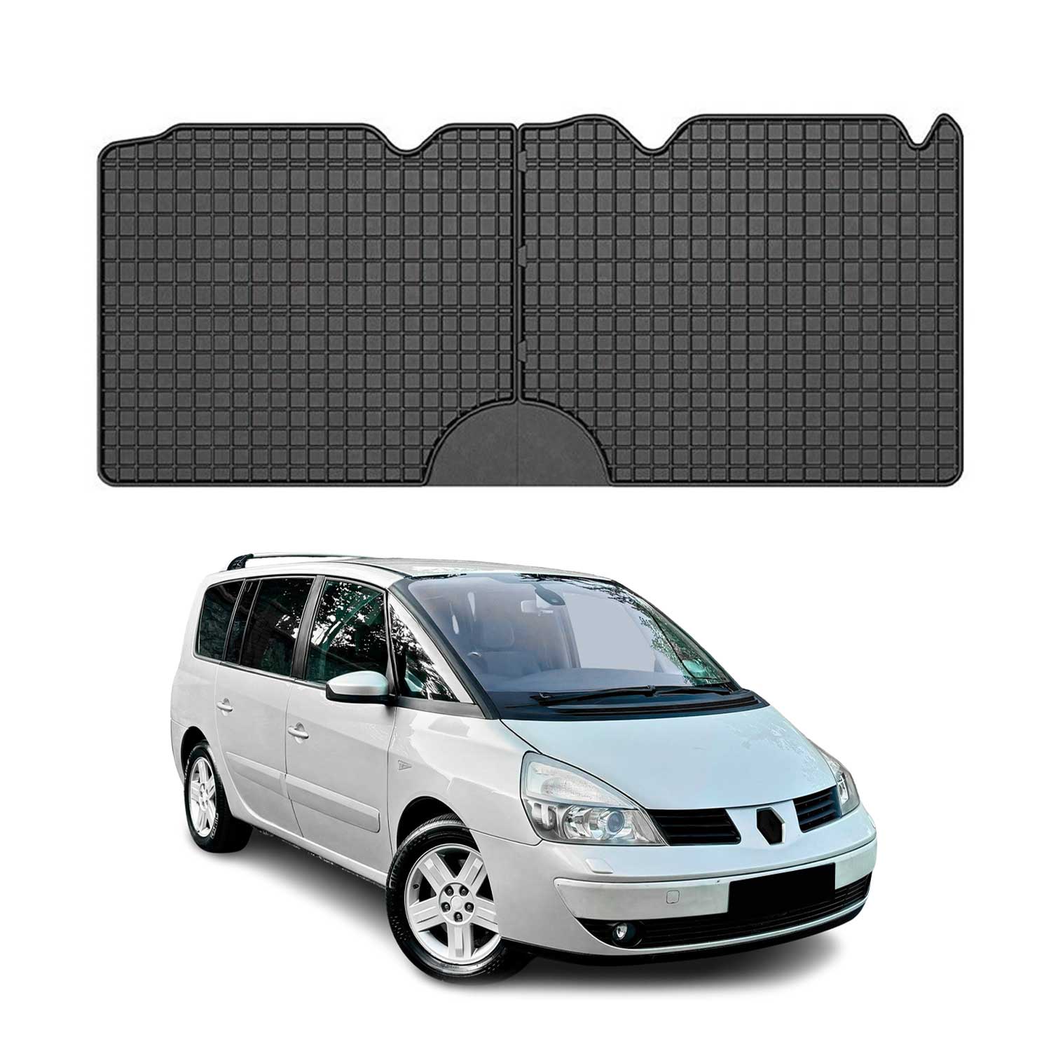 OMAC Alfombrillas De Coche para Renault Espace 3.línea 2002-2014 Negro Goma 2Pza