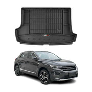 OMAC Premium Bandeja Maletero Alfombrilla para VW T-Roc 2017-2025 Negro Goma TPE