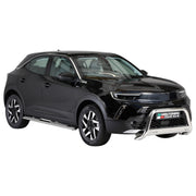 Bull Barra Frontal para Opel Mokka 2021-2025 Plata Brillante Acero 1Pza
