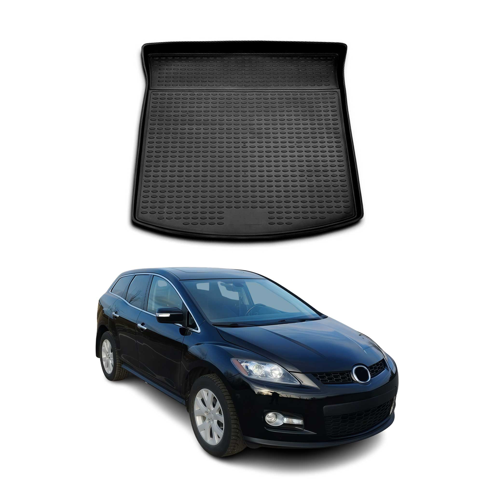 OMAC Bandeja Maletero Alfombrilla para Mazda CX-7 2007-2012 Negro Goma TPE 1Pza