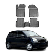 OMAC Alfombrillas De Coche para Kia Picanto 2004-2011 Negro Goma TPE 4Pza