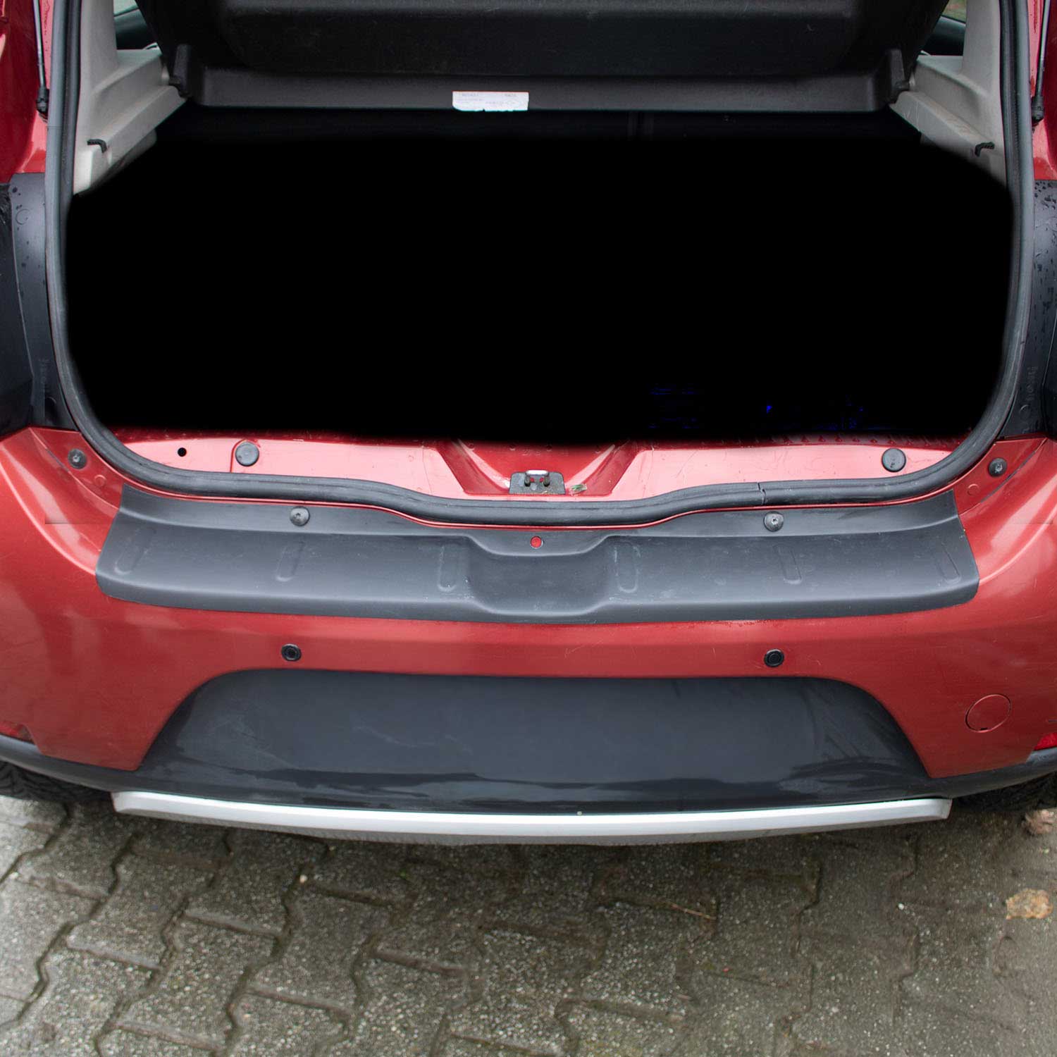 Protector de Parachoques Trasero para Dacia Sandero 2012-2016 Negro Mate ABS