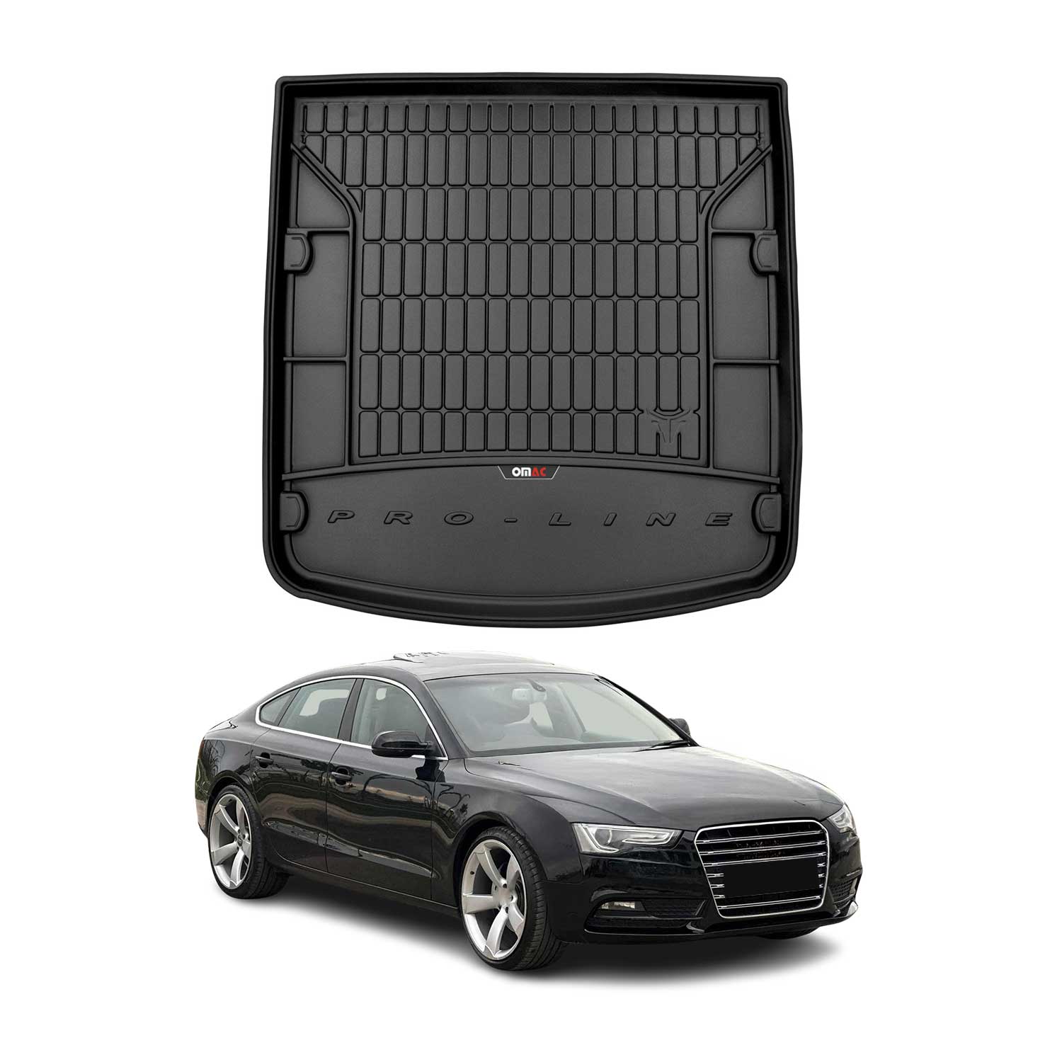 OMAC Premium Bandeja Maletero Alfombrilla para Audi A5 Sportback 2009-2017 TPE