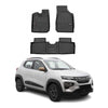 OMAC Premium Alfombrillas De Coche para Dacia Spring 2021-2025 Negro TPE Goma 4x