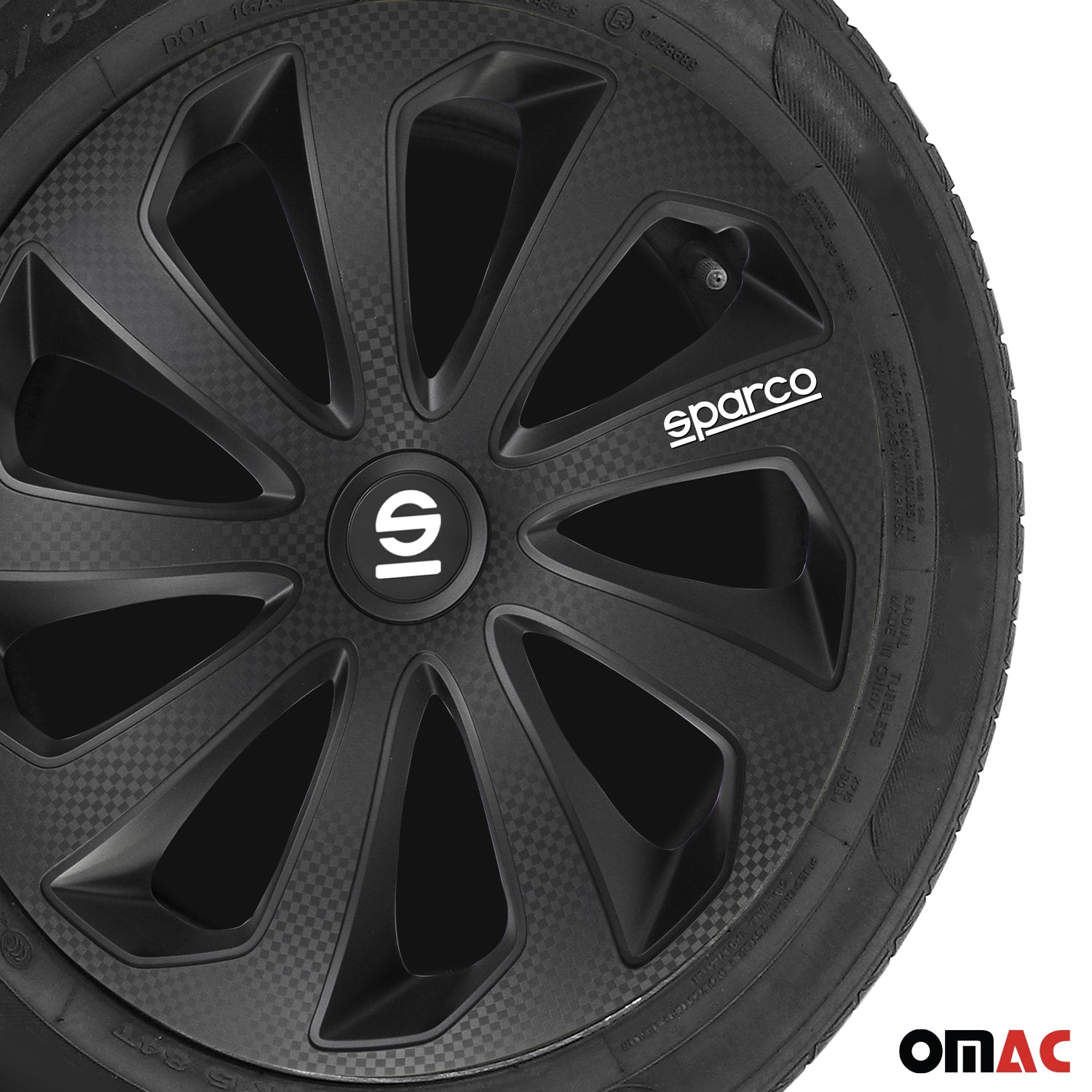 Sparco Tapacubos 16" pulgadas Universal Carbono Negro ABS Plástico
