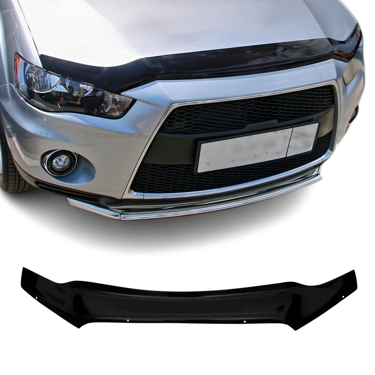 Deflector de Capó para Mitsubishi ASX 2010-2021 Oscuro Brillante Acrílico