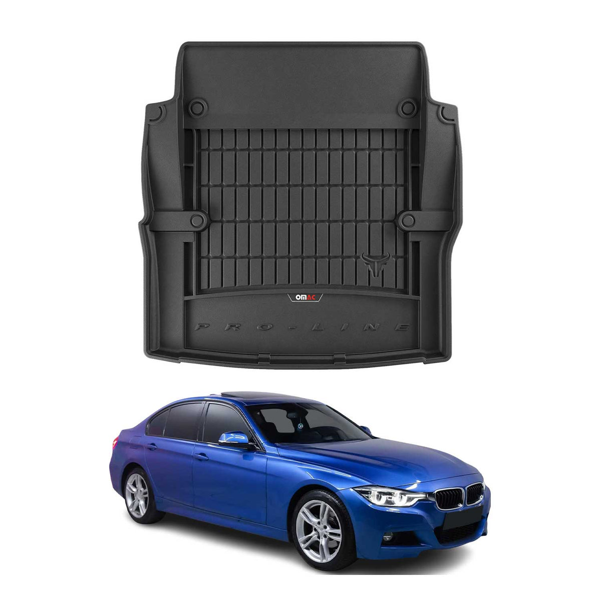OMAC Premium Bandeja Maletero Alfombrilla para BMW Serie 3 F30 M3 F80 2011-2018