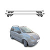 Menabo Barras de Techo Baca para Daewoo Matiz 1998-2007 Gris Aluminio 2Pza