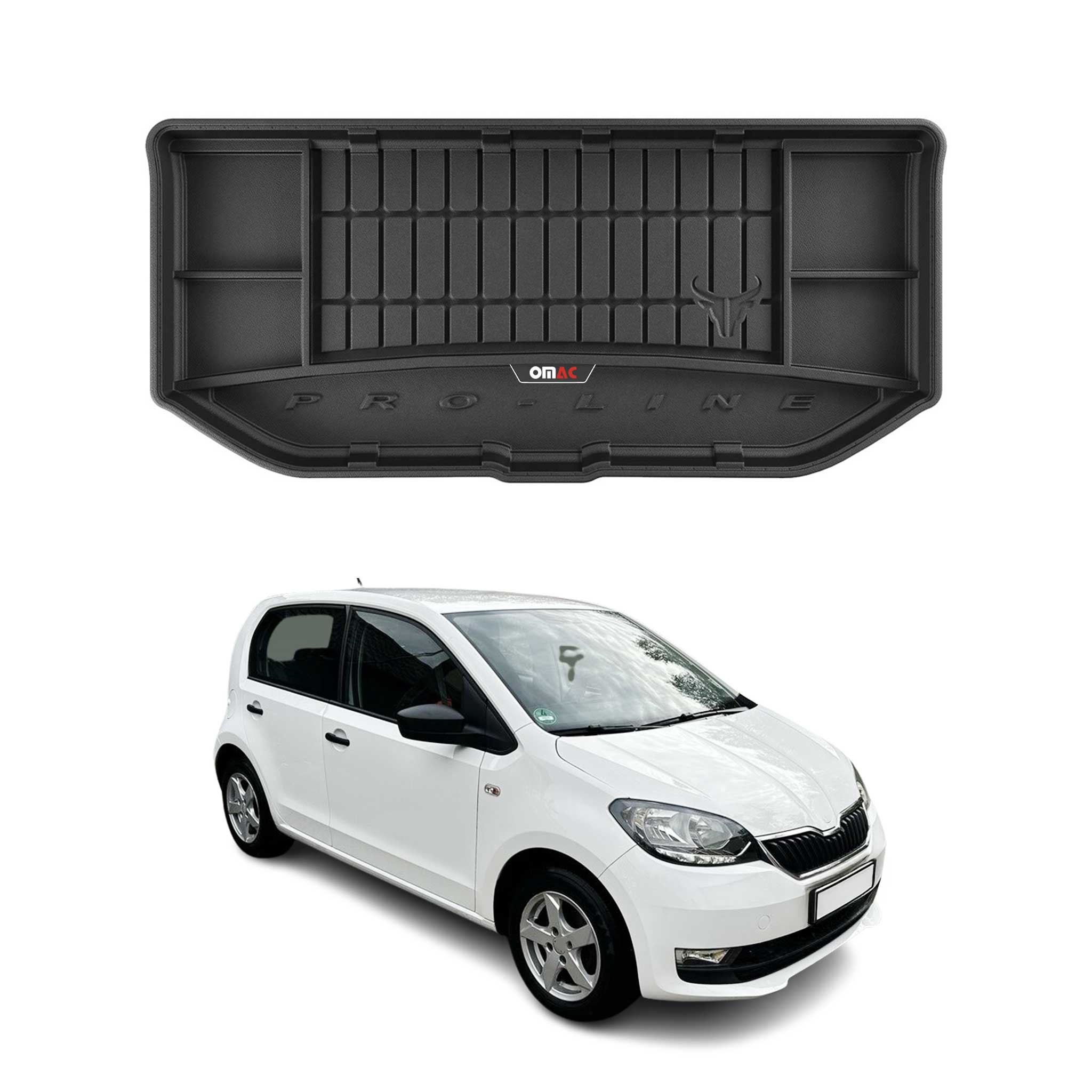 OMAC Premium Bandeja Maletero Alfombrilla para Skoda Citigo 2011-2019 Obere TPE