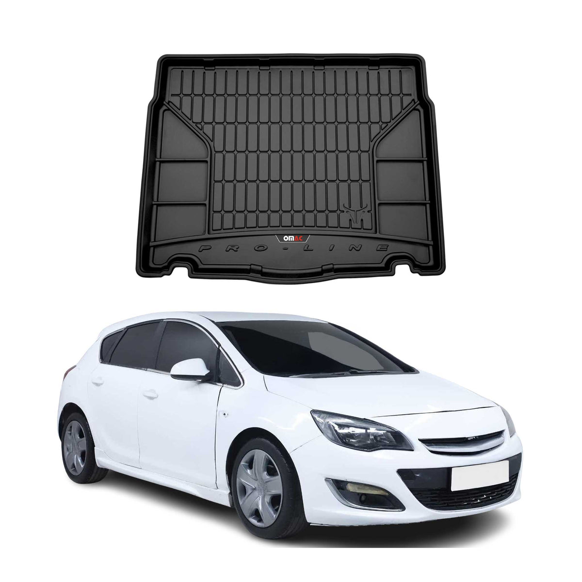 OMAC Premium Bandeja Maletero Alfombrilla para Opel Astra J Hatchback 2009-2015