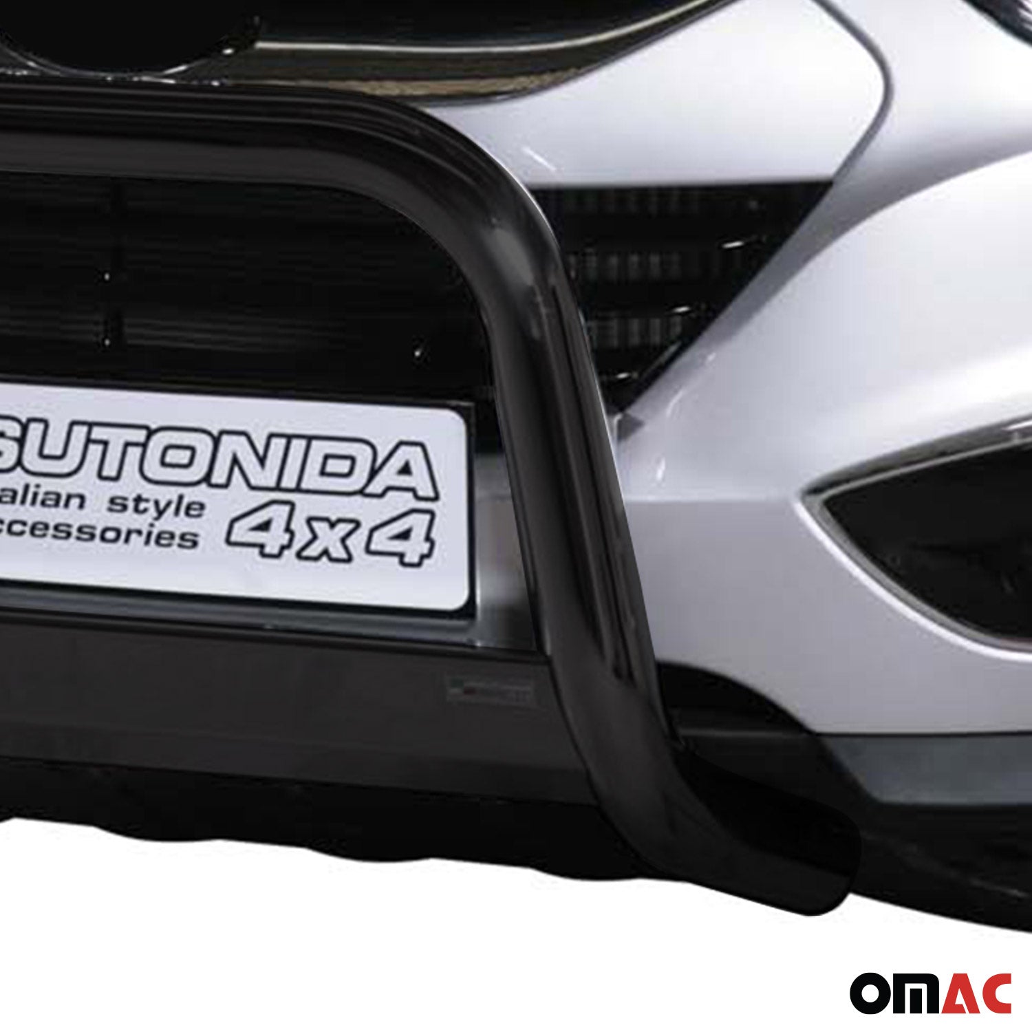 Bull Barra Frontal para Hyundai ix35 2009-2015 Negro Brillante Acero 1Pza