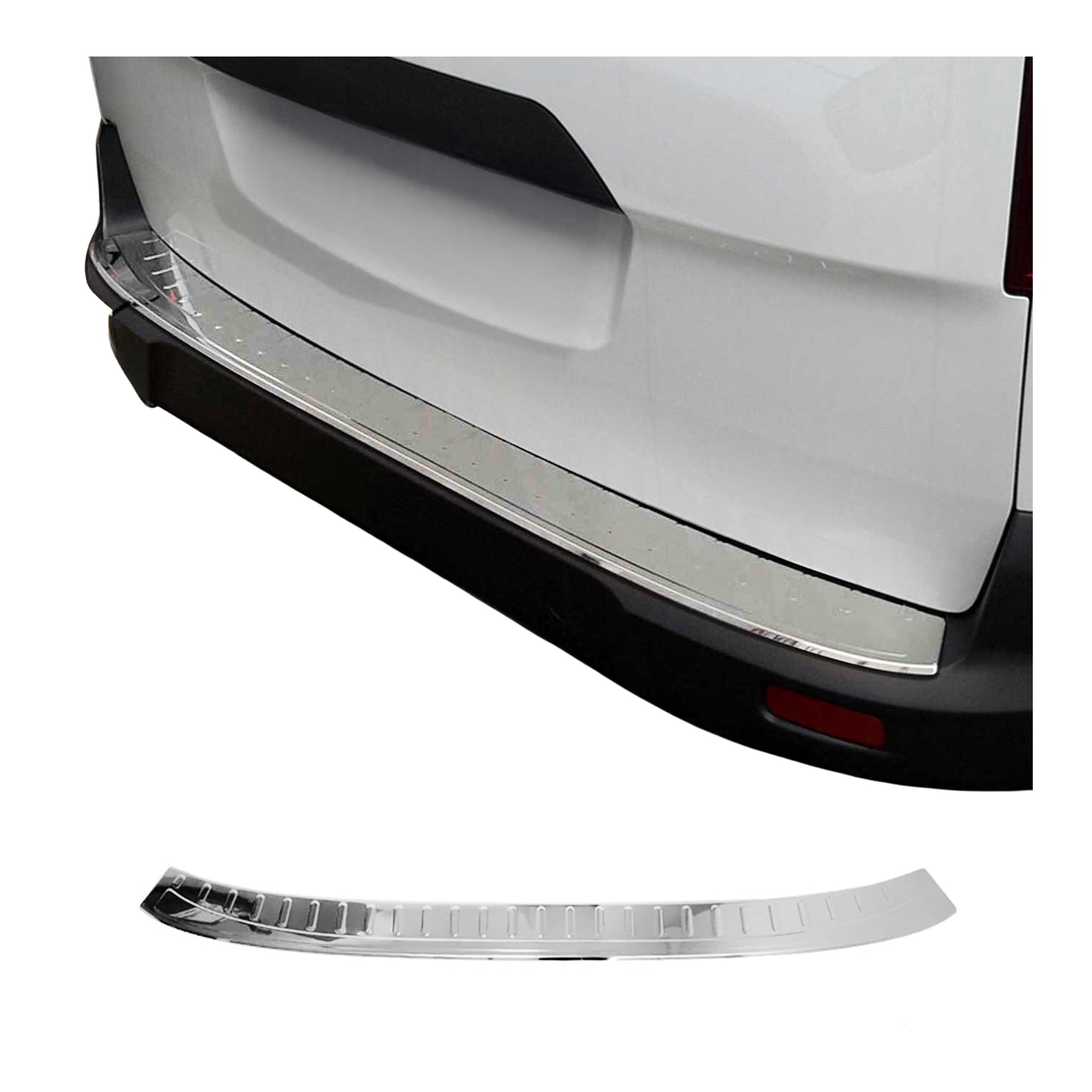 Protector Parachoques para Ford Transit Connect 2014-2024 Plata Brillante Acero