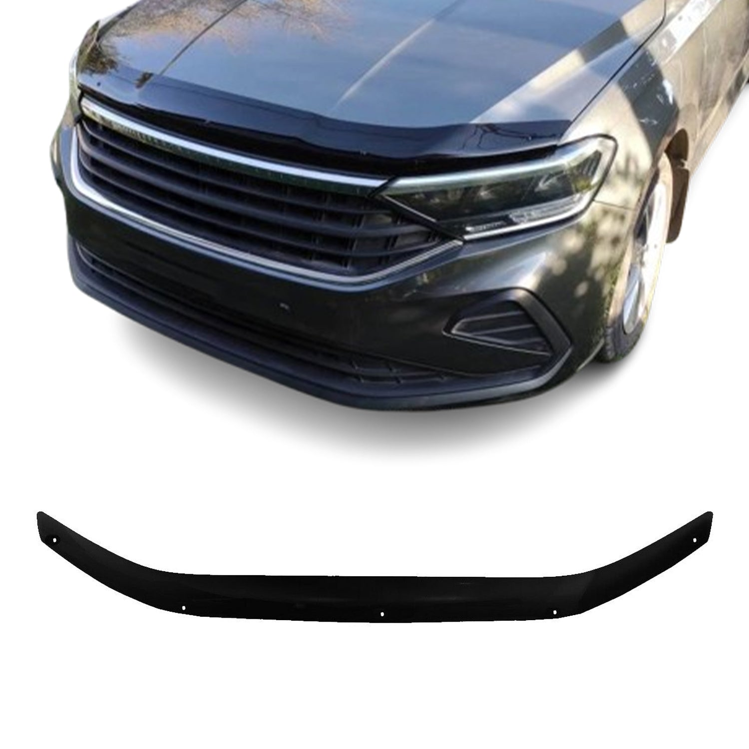 Deflector de Capó para VW Polo 2017-2025 Oscuro Brillante Acrílico