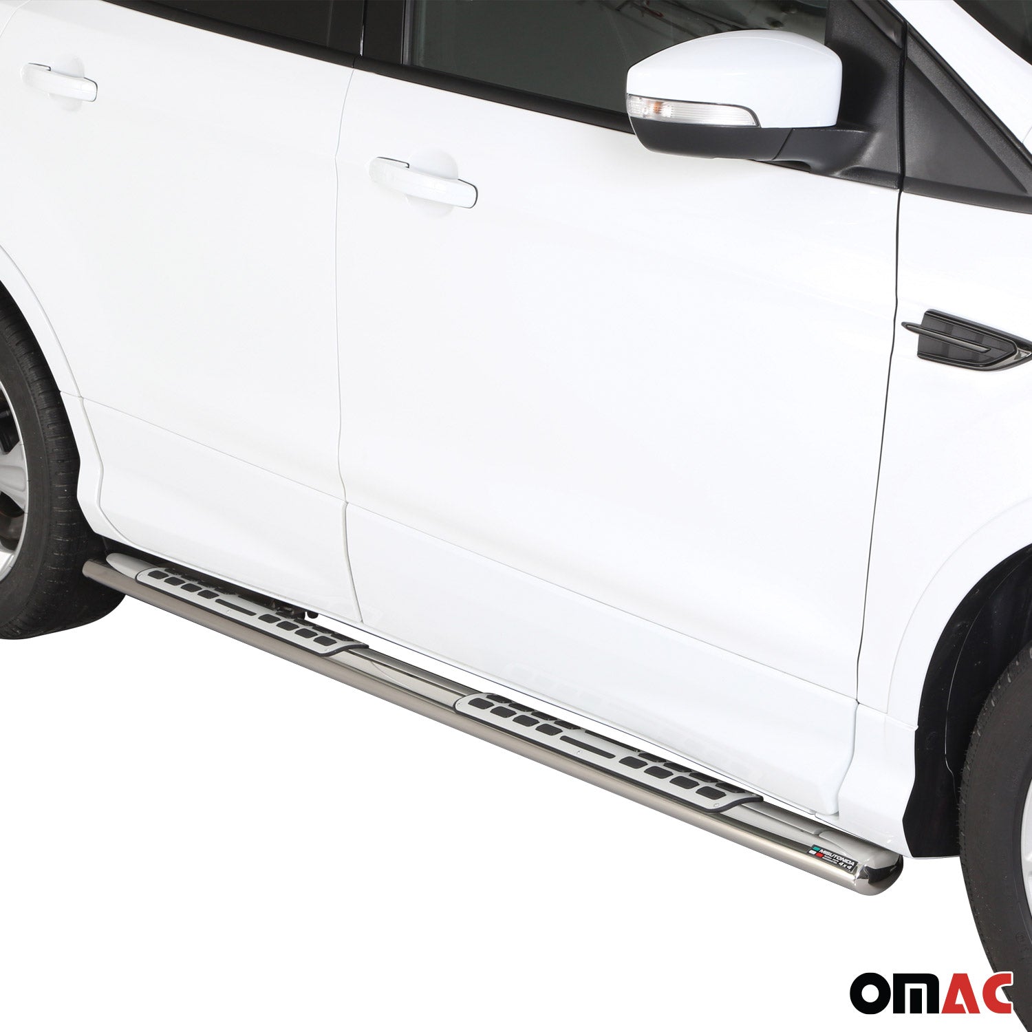 Par de Estribos Barras Laterales para Ford Kuga 2017-2019 Plata Acero 2x