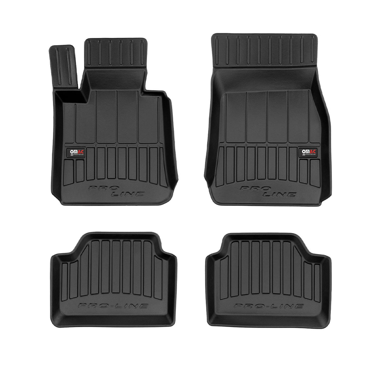 OMAC Premium Alfombrillas De Coche para BMW Serie 1 F20 2010-2019 Negro Goma 4x