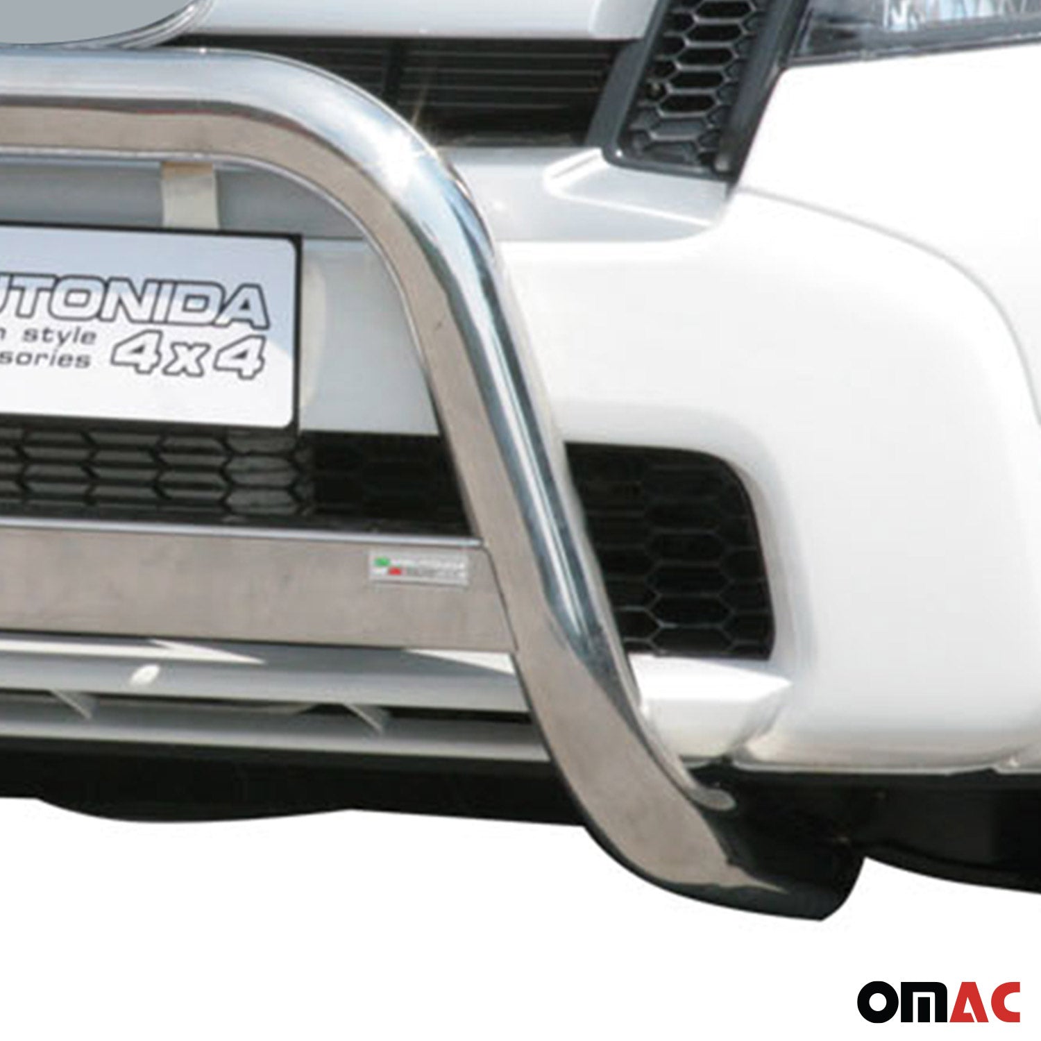 Bull Barra Frontal para Ford Ranger 2009-2011 Plata Brillante Acero 1Pza