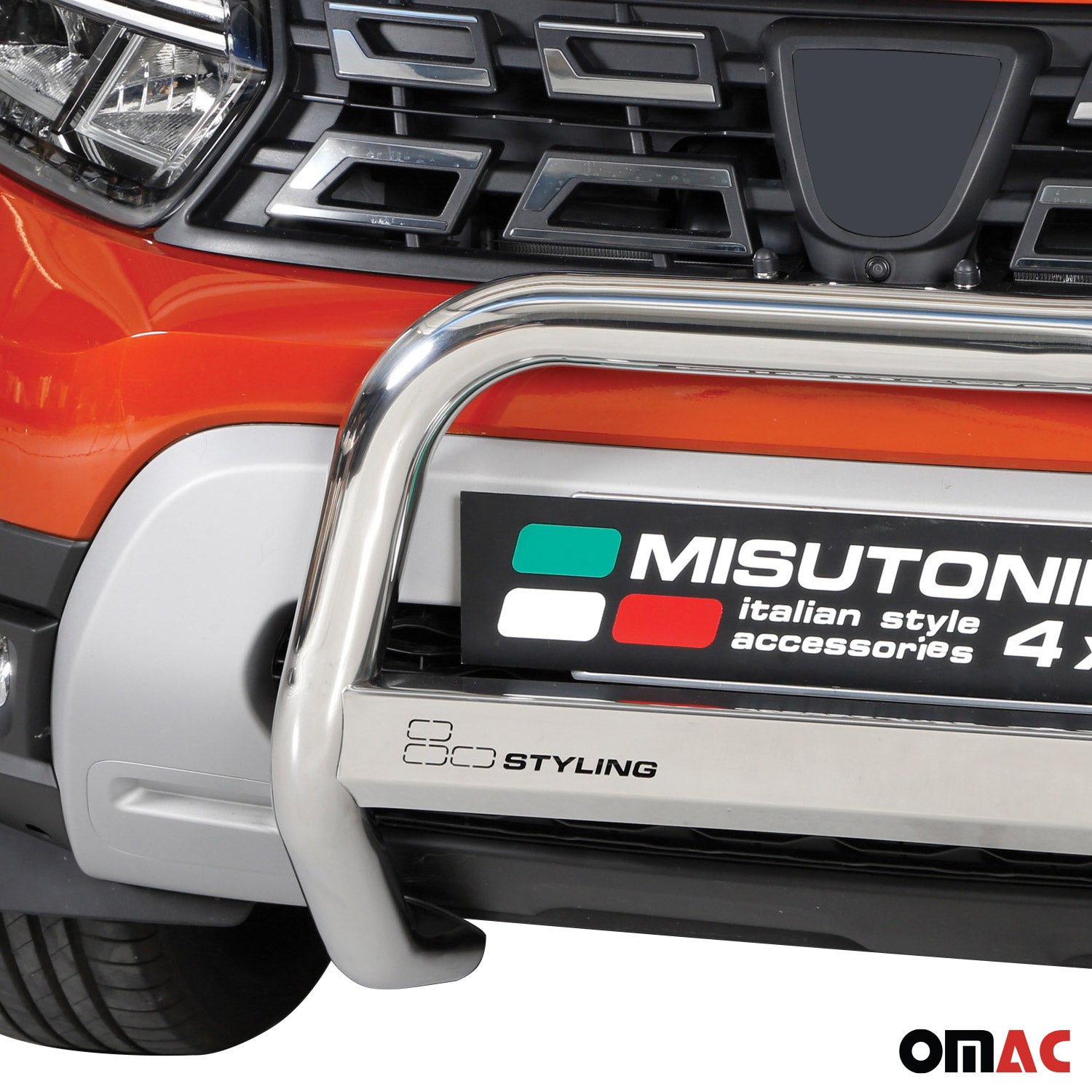 Bull Barra Frontal para Dacia Duster 2021-2025 Plata Acero 1Pza