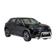 Par de Estribos Barras Laterales para Opel Mokka 2021-2025 Plata Acero 2x