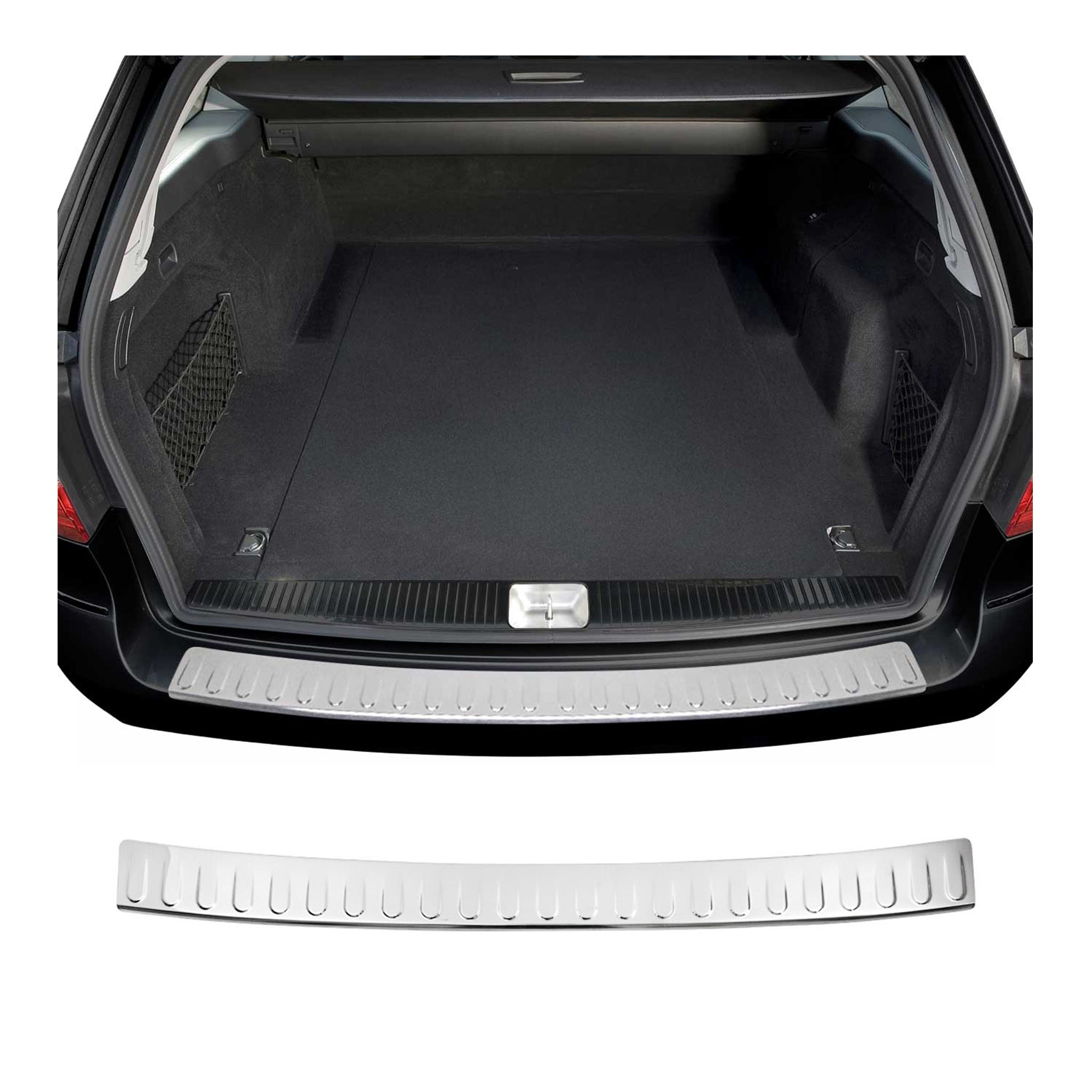 Protector Parachoques para Mercedes E Class S212 2010-2013 Plata Brillante Acero