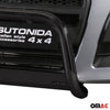 Bull Barra Frontal para Fiat Doblò 2010-2015 Negro Brillante Acero 1Pza