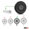 Sparco Treviso Tapacubos 16" pulgadas Universal Negro Plata ABS Plástico
