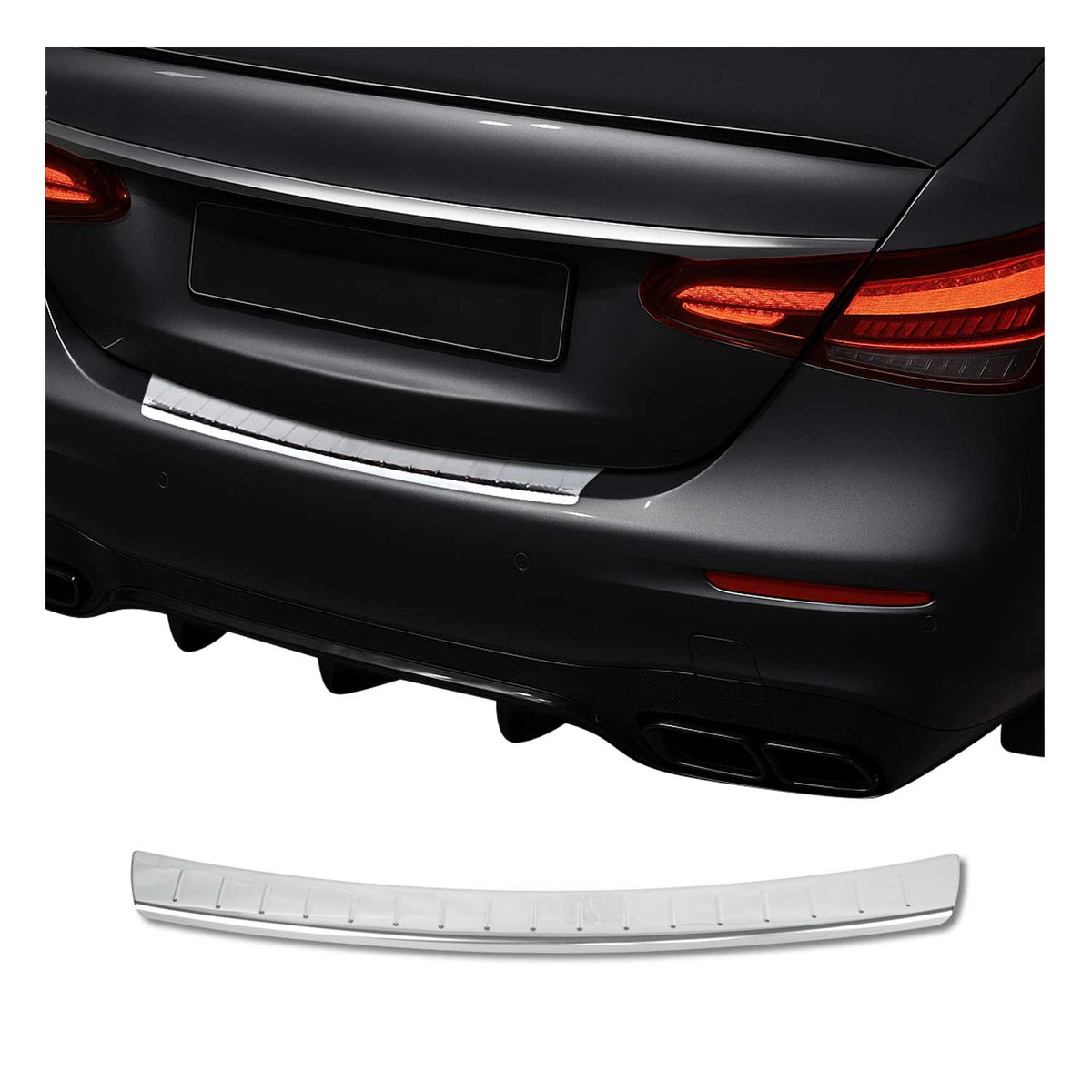 Protector Parachoques para Mercedes E Class Sedán W213 2017-2025 Plata Acero