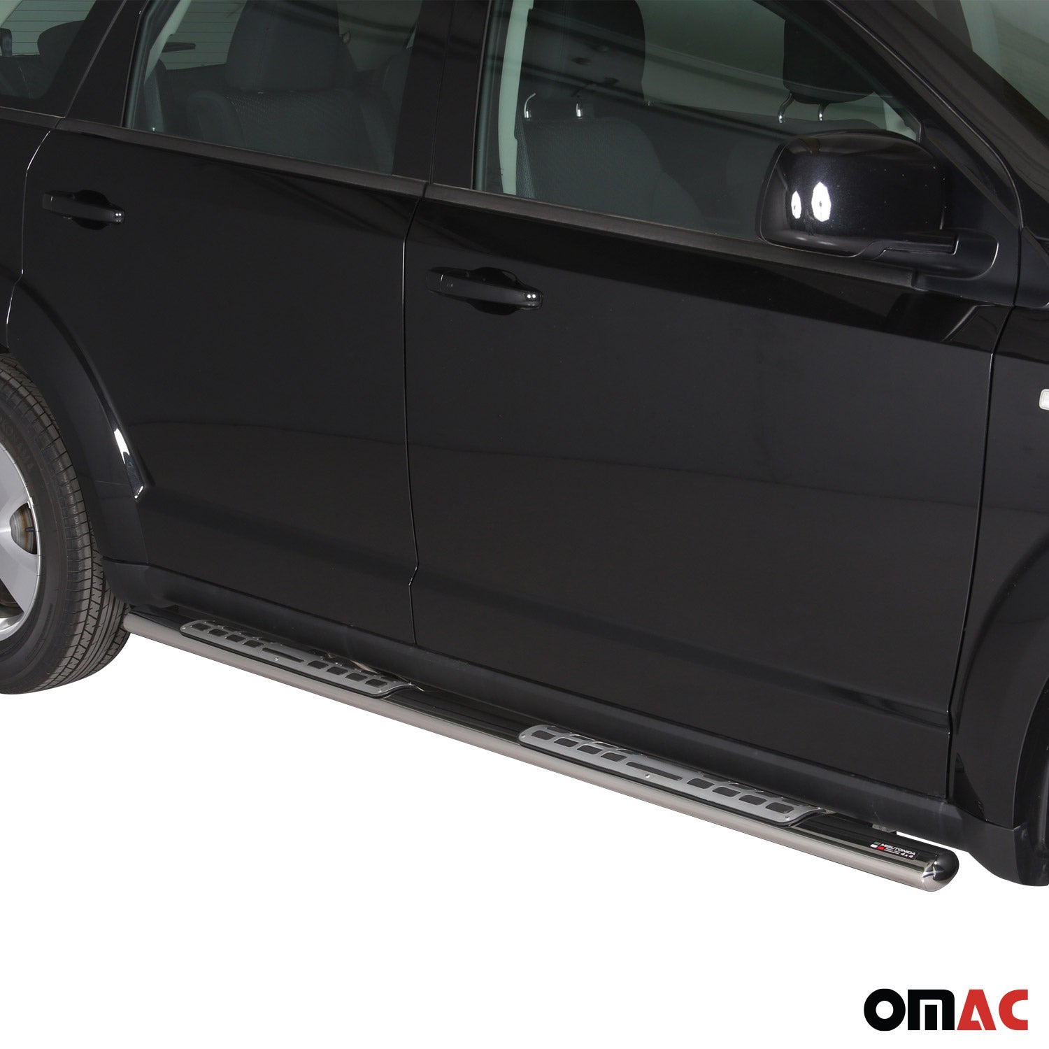 Par de Estribos Barras Laterales para Fiat Freemont 2011-2016 Plata Acero 2x