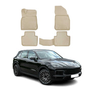 OMAC Alfombrillas De Coche para Porsche Cayenne 2017-2024 Beige Goma TPE 4Pza