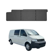 OMAC Alfombrillas De Coche para VW T5 2003-2015 Negro Goma 3x