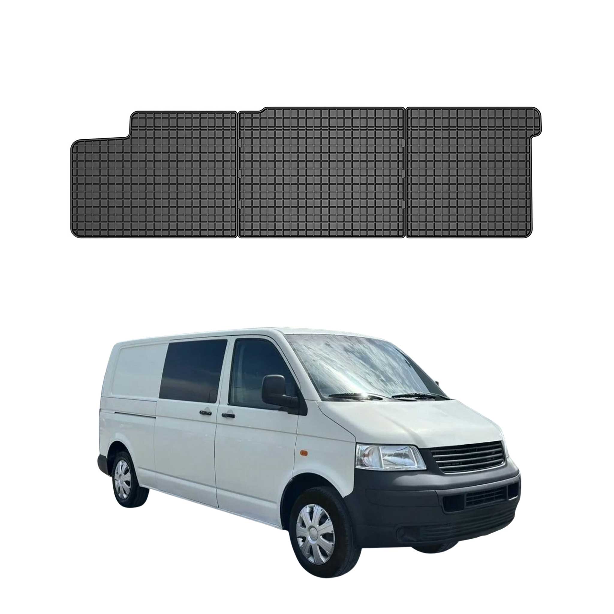 OMAC Alfombrillas De Coche para VW T5 2003-2015 Negro Goma 3x