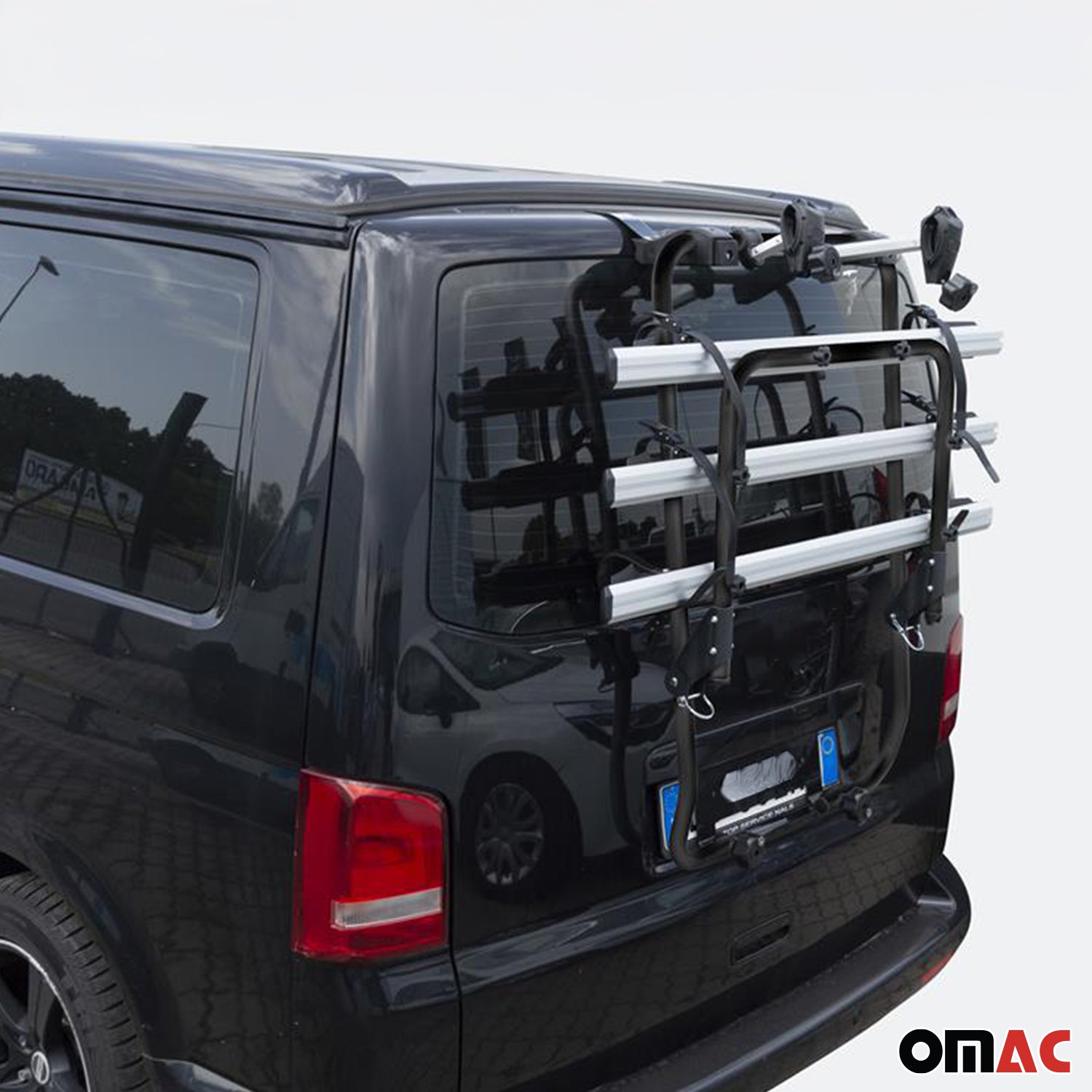 Portabicicletas de para Bicicletas para VW T6 T6.1 2015-2024 Plata Alu Acero