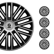 Sparco Bergamo Tapacubos 14 Pulgadas Universal Negro Plata ABS Plástico