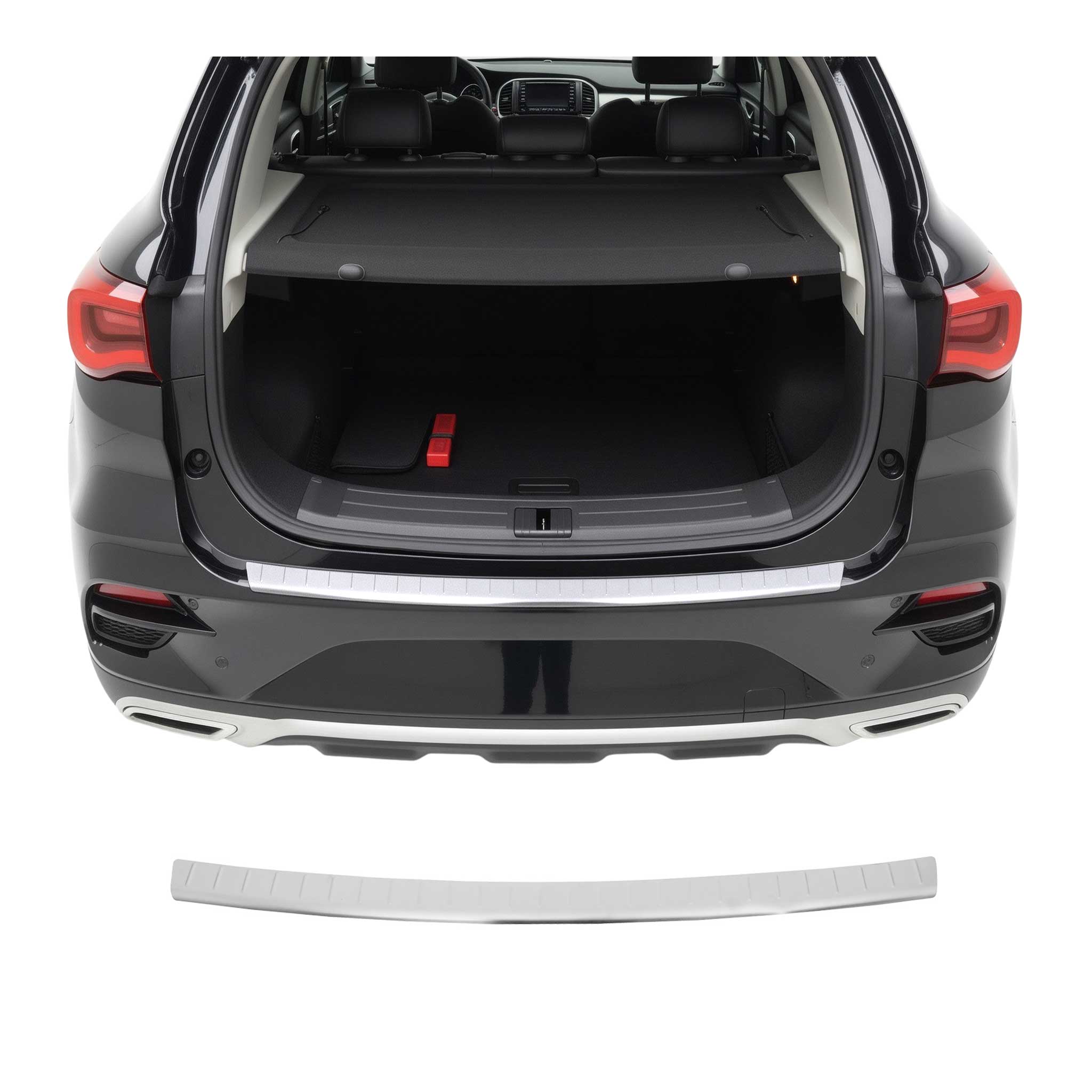 Protector de Parachoques Trasero para MG ZS 2018-2024 Acero cepillado