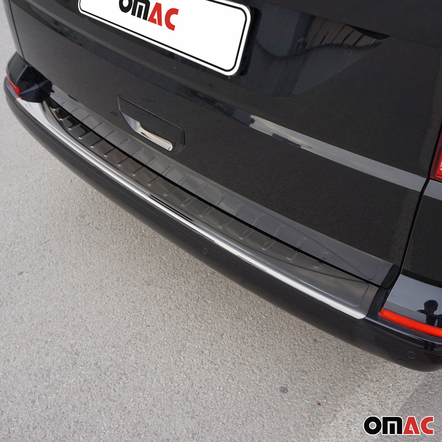 Protector Parachoques para VW T6 T6.1 Transporter 2015-24 Oscuro Brillante Acero