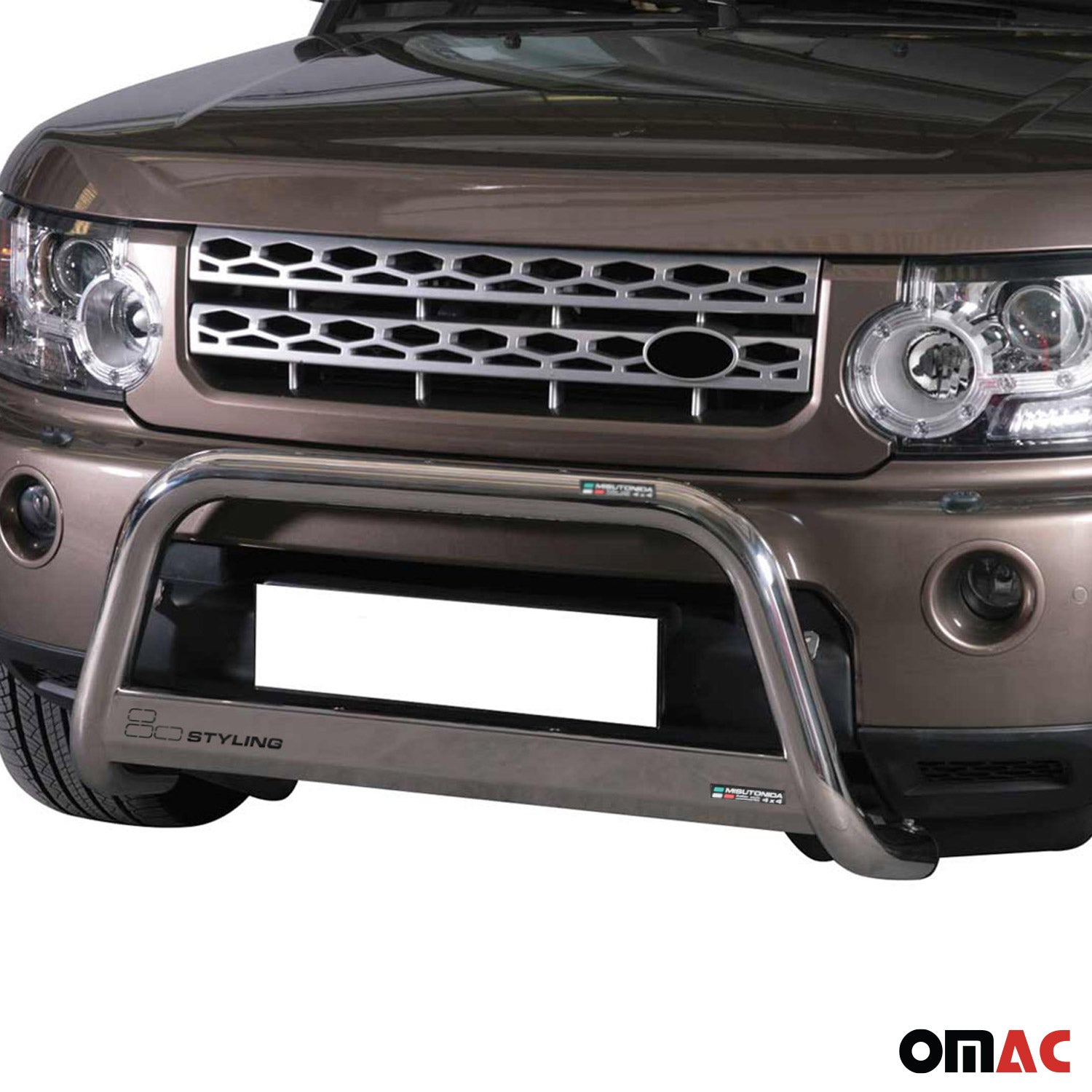 Bull Barra Frontal para Land Rover Discovery 4 2009-2016 Plata Acero