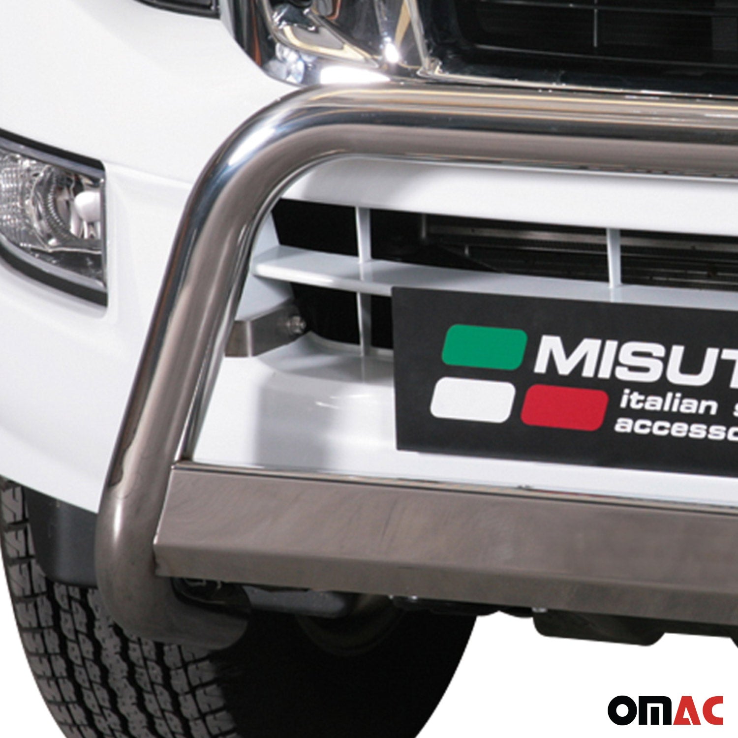 Bull Barra Frontal para Isuzu D-Max 2012-2019 Plata Brillante Acero