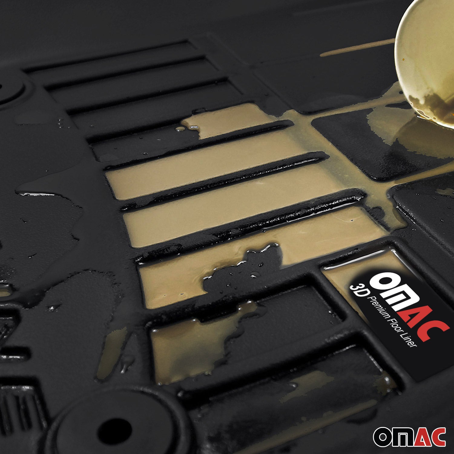 OMAC Premium Alfombrillas De Coche para Audi A8 Standart 2009-2018 TPE Goma 4x