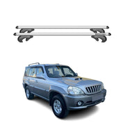 Menabo Barras de Techo Baca para Hyundai Terracan 2002-2006 Gris Aluminio 2Pza