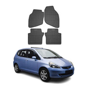 OMAC Alfombrillas De Coche para Honda Jazz 2001-2008 Negro Goma 4Pza