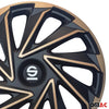 Sparco Tapacubos 16" pulgadas Universal Gold Negro