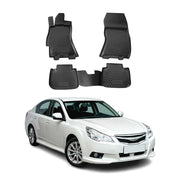 OMAC Alfombrillas De Coche para Subaru Legacy 2009-2014 Negro Goma TPE 4Pza