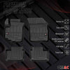 OMAC Premium Alfombrillas De Coche para Fiat Sedici 2005-2014 Negro TPE Goma 4x