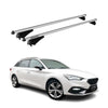 Menabo Barras de Techo Coche Baca para Seat Leon 2020-2025 Gris Aluminio 2Pza
