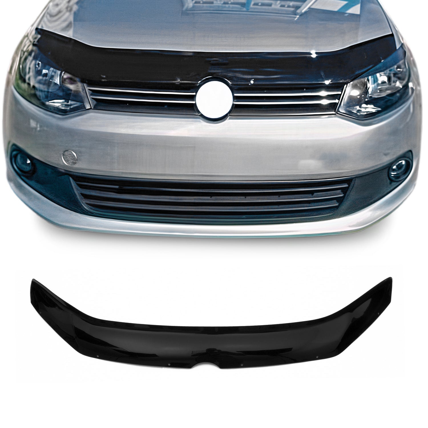 Deflector de Capó para Vw Polo 2009-2015 Oscuro Brillante Acrílico