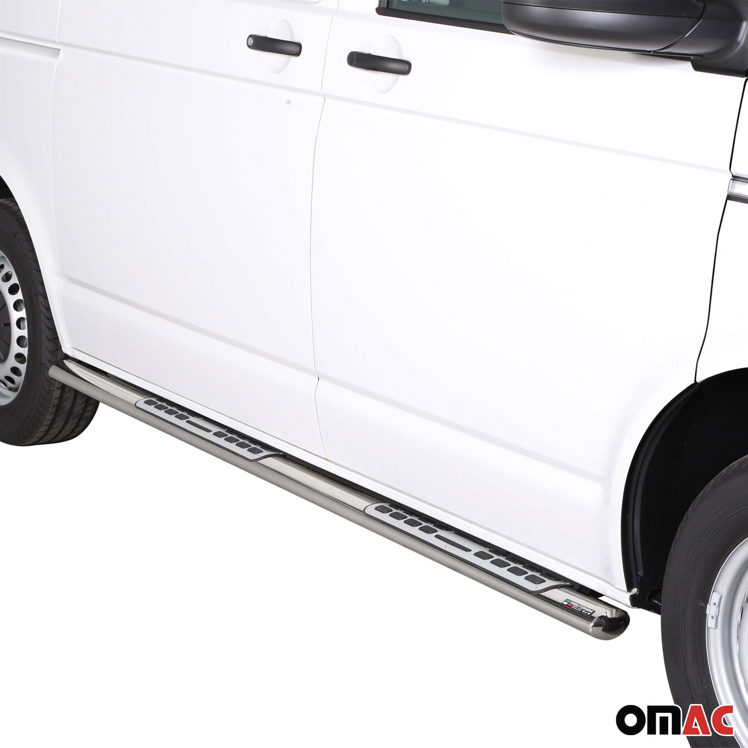 Estribos Barras Laterales para VW T6 T6.1 2015-2024 L1 Corto Plata Acero