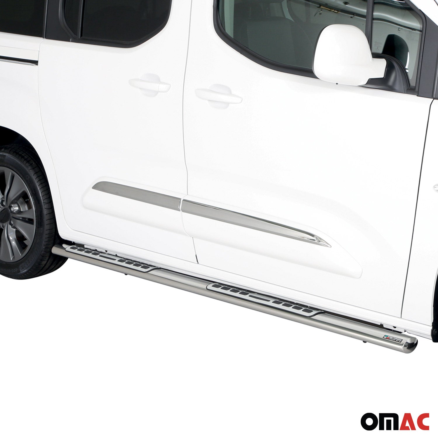 Estribos Barras Laterales para Toyota Proace City Verso 2019-2025 L1 Corto Acero