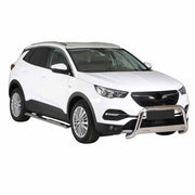 Par de Estribos Barras Laterales para Opel Grandland X 2018-2025 Plata Acero 2x